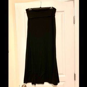 Mission fold over maxi skirt, black, size Medium